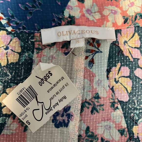 Olivaceous patchwork floral cardigan, size S NWT! - Picture 2 of 7